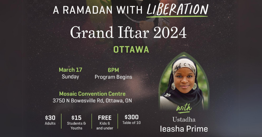 Islamic Relief Canada Ottawa Grand Iftar with Ustadha Ieasha Prime