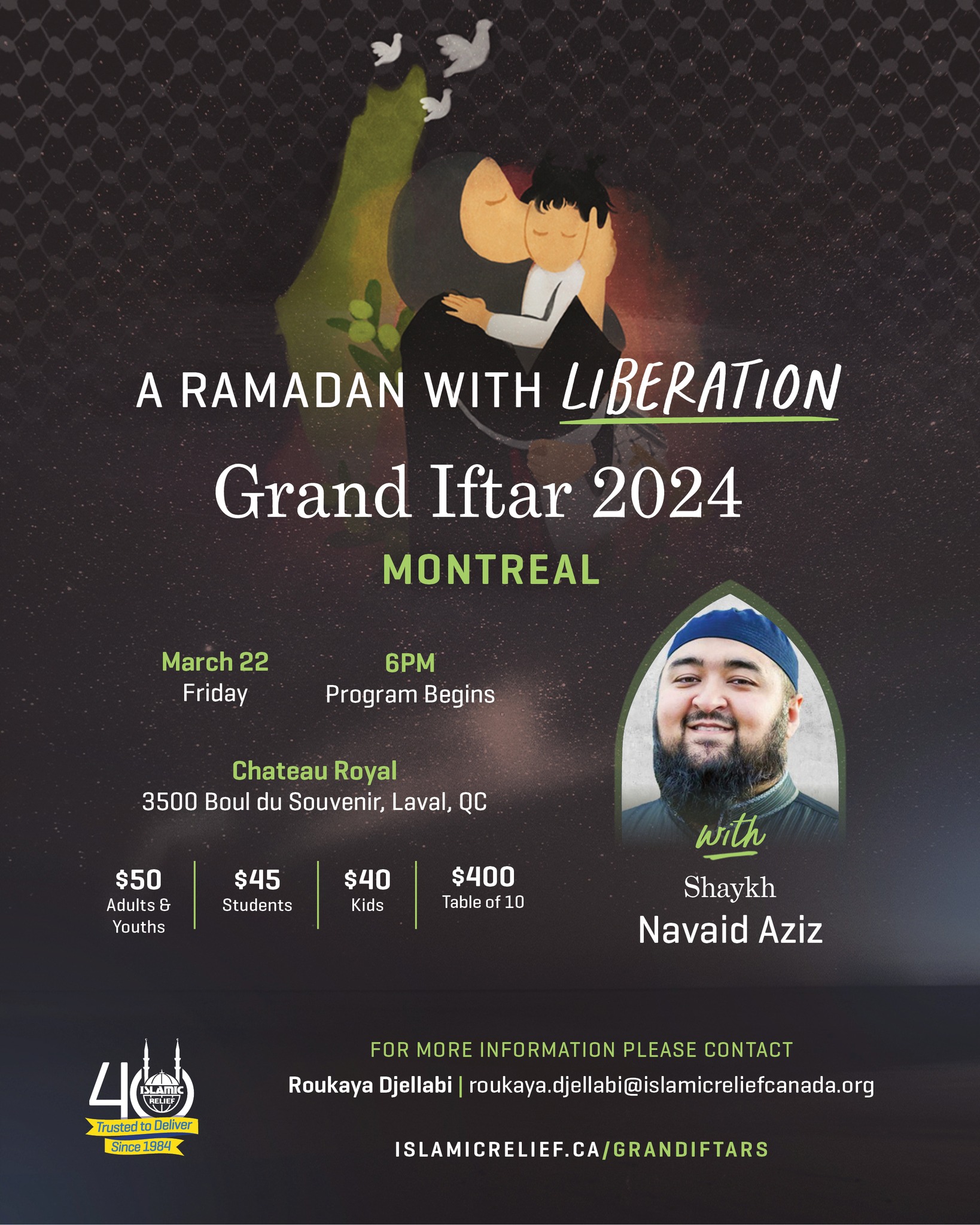 Islamic Relief Canada Grand Iftar with Shaykh Navaid Aziz Montreal