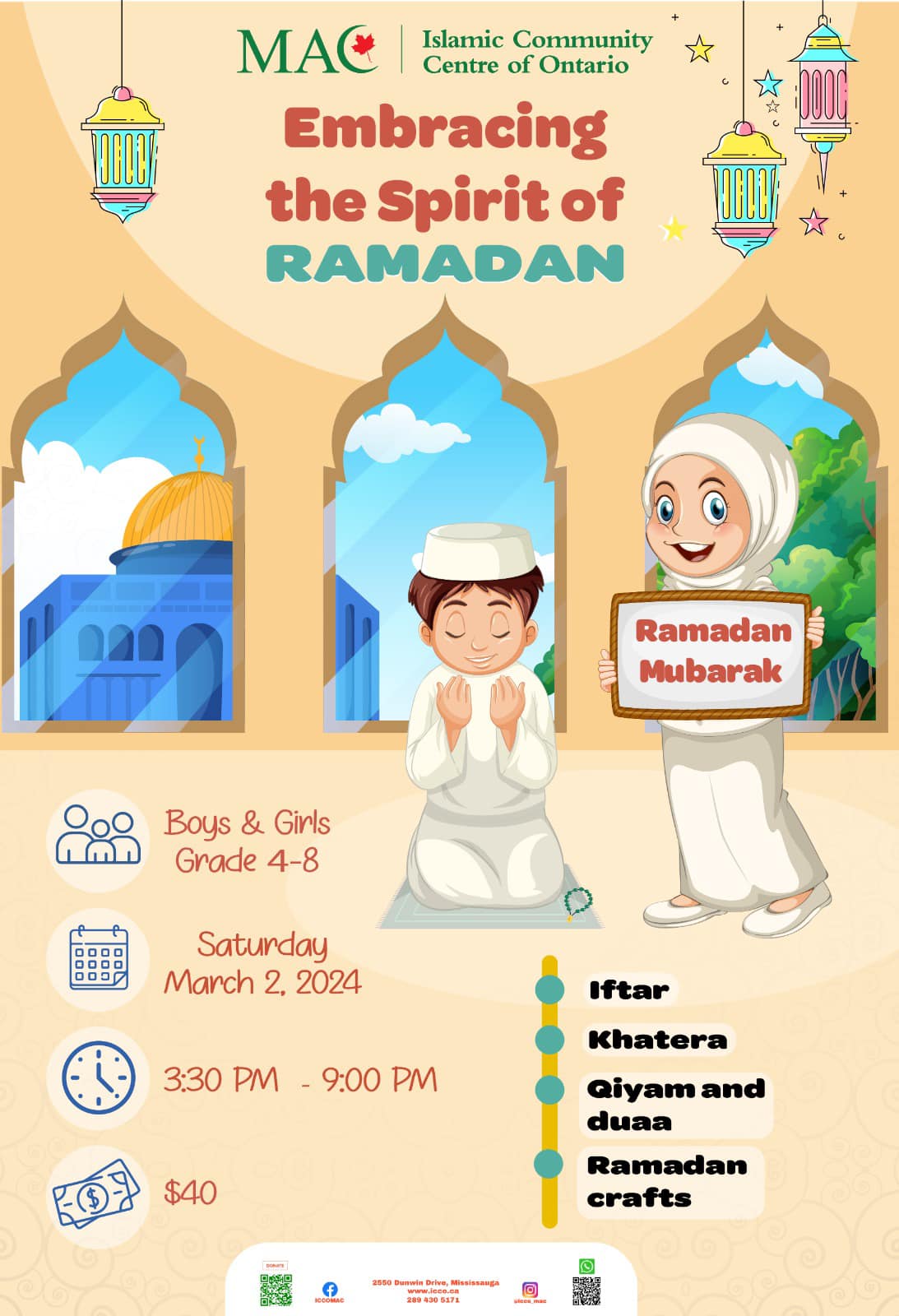 ICCO Embracing the Spirit of Ramadan (Boys and Girls Grade 4 to 8)