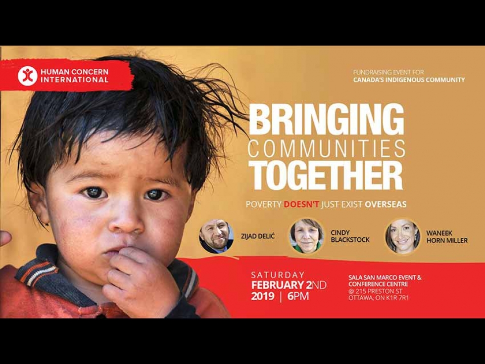 Attend HCI's fundraiser for Indigenous communities in Canada on February 2nd in Ottawa.
