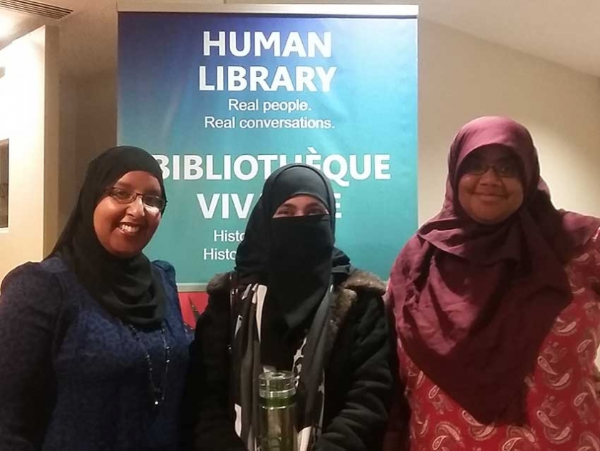 Ottawa Muslims are participating in CBC and the Ottawa Public Library's annual Human Library. Hiba Yusuf, Mahwash Fatima, and Chelby Daigle will be "books" this year.